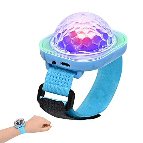 Bola Mágica de Luz | Relógio de luzes de discoteca LED ativado por som | Pulseira USB carregável par
