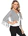 Aibrou Mujer Ruffle Manga Chiffon Bolero Shrug Frente Abrir Bolero Cardigan Camiseta...