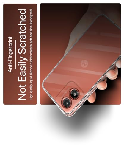 Image of WOW IMAGINE Crystal Clear Transparent Back Case Cover for Motorola Moto G04 | Moto G04s | Full Device & Camera Protection Shockproof TPU | Flexible Silicone Back Cover Case - Transparent