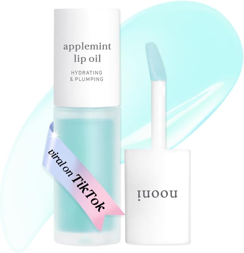 Applemint Lip Oil 0.12 Ounces, Mint-infused Lip Treatment, Plumper & Hydrating Lip Gloss, Protects & Volumizes