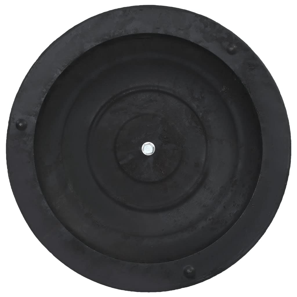 vidaXL Socle Rond de Parasol Polyrésine 10 kg Noir