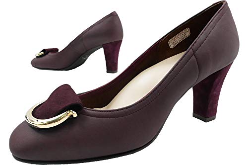 [リーガル] F54K 本革 パンプス チャンキーヒール レディース BO 24.5cm