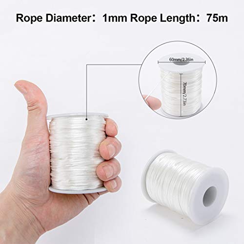 let’s make Weiße Satin Rattail Schnur für Baby Zahnen Halskette 75 m DIY Bastelbedarf Holzspielzeug