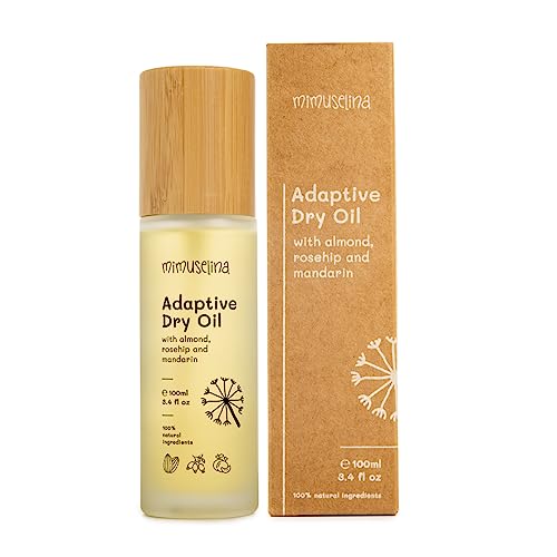 MIMUSELINA Aceite Embarazo Antiestrias a base de Almendra y Avellana, Rosa Mosqueta, Macadamia y Ricino - Aceite para prevenir Estrias adecuado durante y después del Embarazo