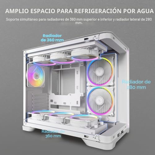Chasis Antec C5 Curve ARGB para un setup gamer impecable con cristal 7
