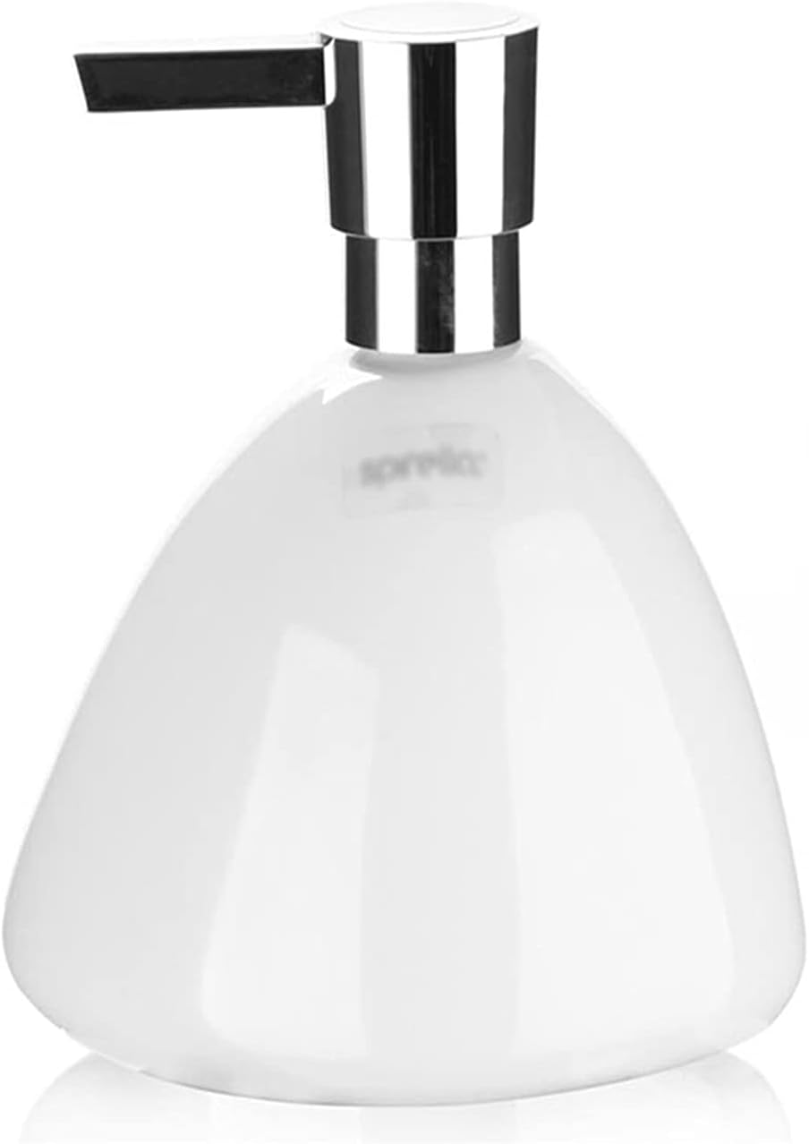 Soap Dispenser Fashion Ceramic Lotion Bottle Shampoo Soap Liquid Soap Dispenser Empty Bottle Suitable for Home Bathroom Restaurant Multicolor Liquid soap Dispenser (Color : White)