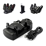 ★ 100% Sicherheitstest mit IC-Überladungsschutz – Suchen Sie eine sichere und langlebige Ladestation für Ihren PS4/PS4 Slim / PS4 Pro / PS3/PS3 Move Controller? Der neueste eingebaute Schutzchip bietet Ihnen eine sichere und zuverlässige Ladeumgebung. Es stoppt den Ladevorgang, wenn der Controller vollständig aufgeladen ist, nie überladen Ihre Controller sogar über Nacht.