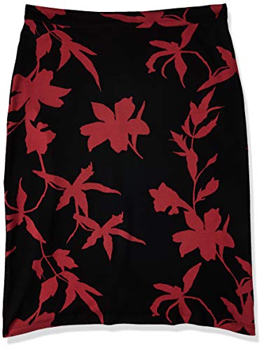 Saia curta, Triton, Feminino, Preto/Vermelho, M