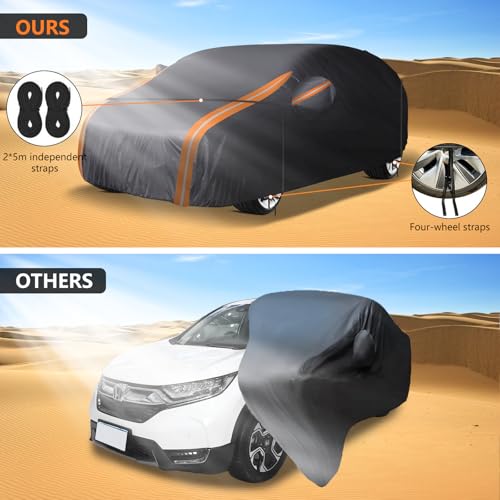 Image of Car Cover Custom Fit for 1999-2025 Honda Odyssey, 8-Layer Waterproof All Weather SUV Cover, Full Exterior Cover Sun Rain Protection with Door Zipper and Storage Bag