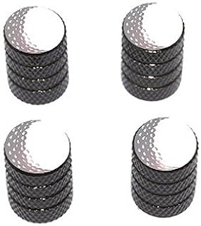 GRAPHICS & MORE Golf Ball - Golfing Tire Rim Valve Stem Caps - Black