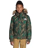 The North Face Boys' Gotham Jacket, Evergreen Mountain Camo Print, L
