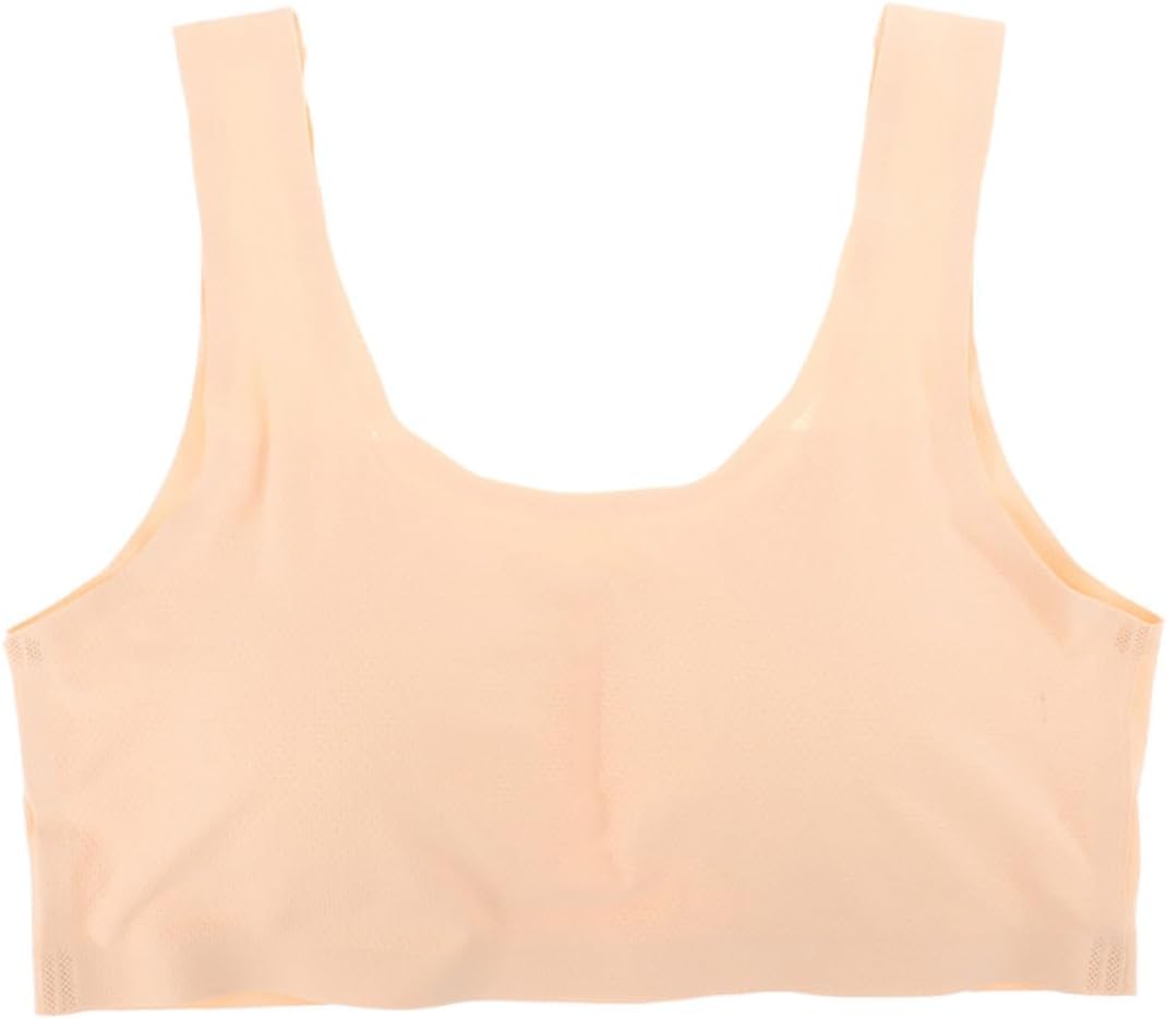 Male Prosthesis Bra with Pocket for Comfortable Fit and Realistic Look, Polyester Masculine Chest Prosthesis Apparel for Cross-Dressing and Cosplay in 3XL Size Light Yellow