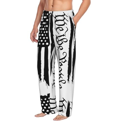 Men's Pajama Pants Mens PJs Sleepwear Bottoms Sleep Lounge Long Pants Relaxation Wide Leg Slacks with Pockets2