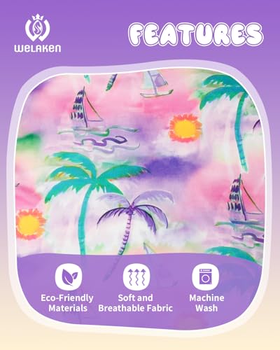 Image of WELAKEN Girls and Toddlers' Pullover Printed Hoodie Sweatshirt with Kangaroo Pocket