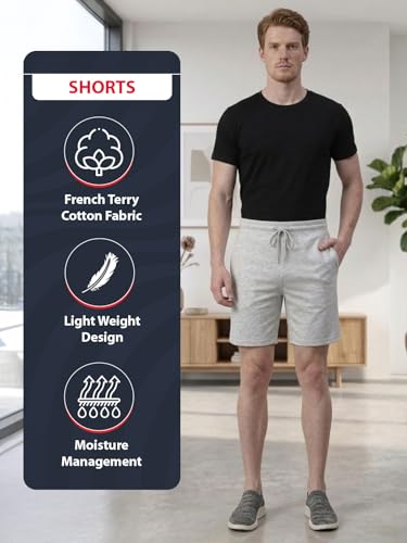 Image of Lux Cozi Men's Cotton Regular Fit Solid Shorts with Side Pockets | Shorts for Men | Pack of 1
