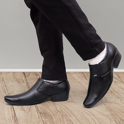 Image of SIR CORBETT Men's Synthetic Leather Height Increasing Slip on Moccasin Formal Shoes