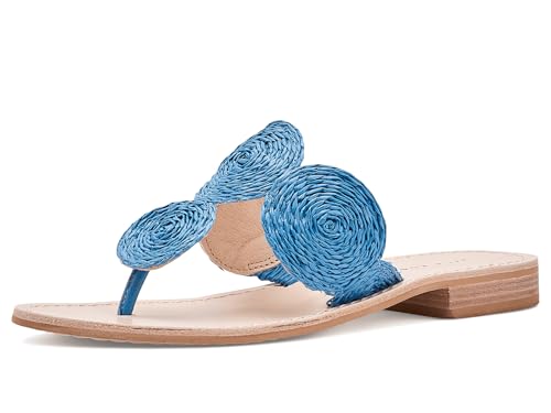 Jack Rogers Womens Margo Flat Sandal Salt Water Blue 6.5 M