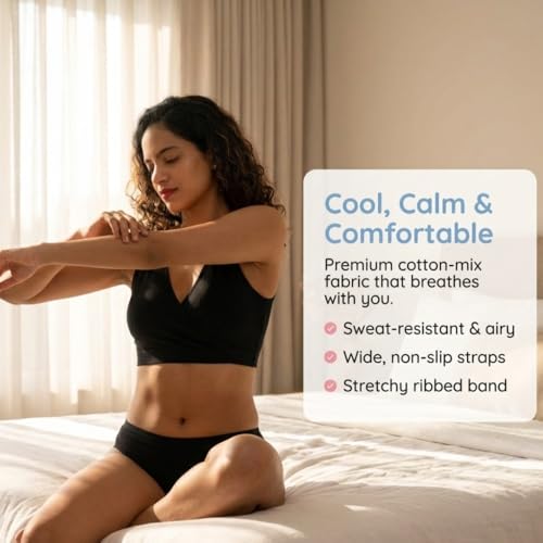 Image of The Mom Store | Cotton Mix Non Padded Wire Free Maternity Bra for Women Feeding | Nursing Bra for Breastfeeding | V Neck Full Coverage Pregnancy Bra