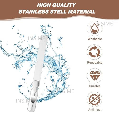 INSIME Stainless Steel Nail filer and buffer | Nail shaper for women Sharp Fingernails | Heavy Duty Reusable Nail File Manicure Pedicure Toenails Nails filer for Natural Nails - Image 2