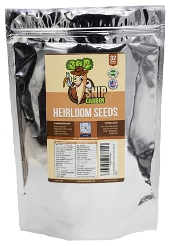 32 Assorted Heirloom Garden Seed Packets - Over 26,000 Non Gmo Quality Seeds! Usa Grown And Harvested - Resealable Mylar Bag & Growing Guide - Roma Tomatoes, Cucumbers And More! Ideal For Preppers! #TOP6