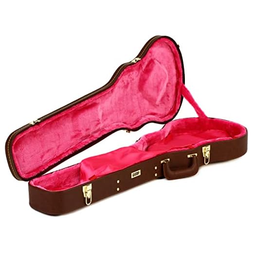 Gator Cases Estuche Deluxe de Madera para Guitarras Eléctricas Les Paul; Exterior Marrón (GW-LP-BROWN)