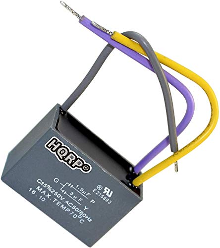 Image of HQRP Capacitor compatible with Hampton Bay Ceiling Fan 1.5uf+3uf 3-Wire UL Listed plus HQRP Coaster