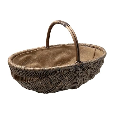 Arthur Cameron Light Grey Wicker Trug Basket Cover