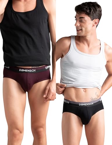 Image of DaMENSCH Fresh Mint Solid Underwear for Men, Breathable Innerwear, Cotton Briefs, Anti-Rash Waistband, Moisture Wicking Briefs, Mid-Rise, Peppermint Finished