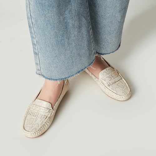 Image of Women's Business Loafers Work Casual Flats Shoes Lightweight Penny PU Leather Slip On Walking Shoes