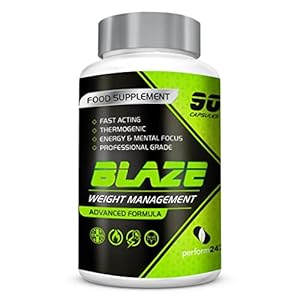 Blaze (90 Capsules) High-Strength Weight Management Support Supplement. Multi-Complex Formula Including Green Tea, L-Tyrosine, Caffeine, Vitamin B6 & B12. Thermogenic Fuel for Men & Women.