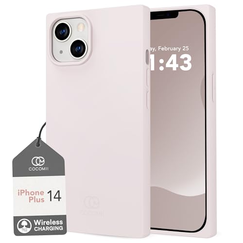 Image of COCOMII Rectangle for iPhone 14 Plus /15 Plus Case, Matte Ivory Silicone