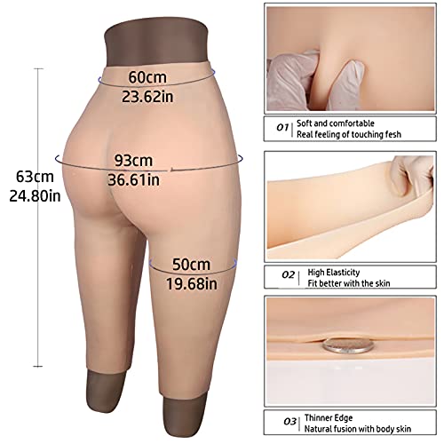 FSYH SilikonhöSchen GefäLschte Vagina Shorts Gesäß HüFten Body Shaper Enhancer füR Crossdresser Transgender Cosplay,Weiß,Type~2 – Bild 7
