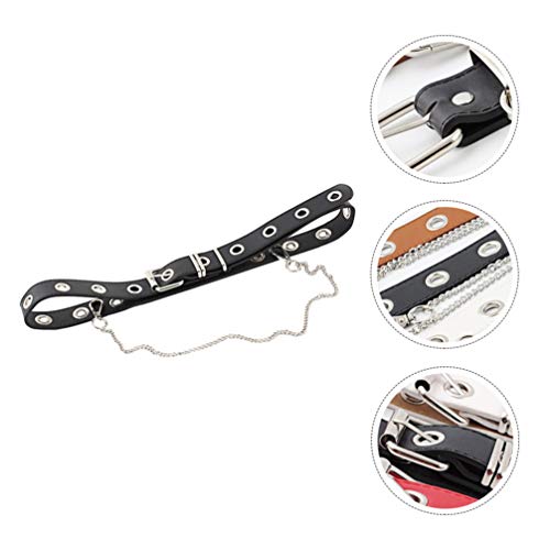 Holibanna Cinto de cintura moderno punk cinto de couro correntes corporais ajustáveis cintos de cour