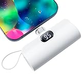 Mini power bank 5500mAh Portable Power Bank,Dual USB-C Ports Cell Phone Power Charger, LCD LED Display Battery Compatible with iPhone17/16/15 plus/15 pro/15 pro Max/Android Phone/Samsung/Moto/LG etc…
