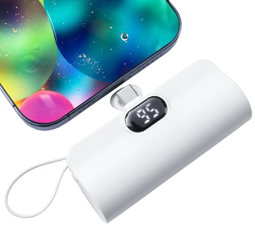 Mini 5500mAh Power Bank with Dual USB-C, LCD Display