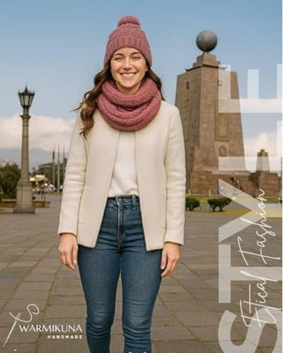 Women’s Winter Knitted Hat and Scarf Set – Handmade Wool – Soft, Warm, Chunky Knit for Fall & Winter4