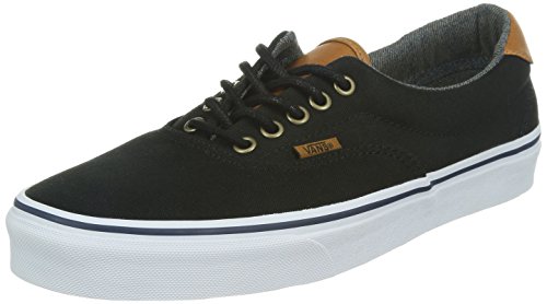 Vans U ERA 59 (C L) BLACK/WAS   zapatilla deportiva de lona unisex, Black/Washed, 35 EU (5.5 Erwachsene UK)