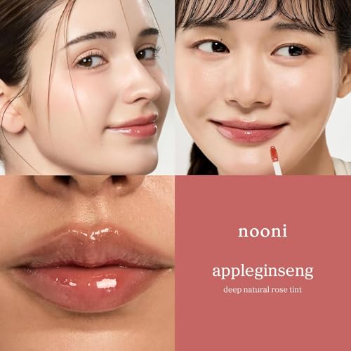 Image of NOONI Korean Lip Oil Set - Appleblacktea & Appleginseng - Long-Lasting, Moisturizing, Revitalizing Lip Gloss Stain Makeup for Dry Lips - Waterproof, No Peel Off, Stocking Stuffers (2EA, 0.12 fl oz)