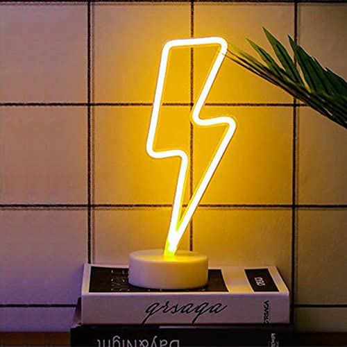 GUOCHENG Éclairage néon lumineux sur piédestal - Lampe de nuit LED - Décoration d'intérieur - Jolie décoration pour chambre à coucher, chambre d'enfant Cover