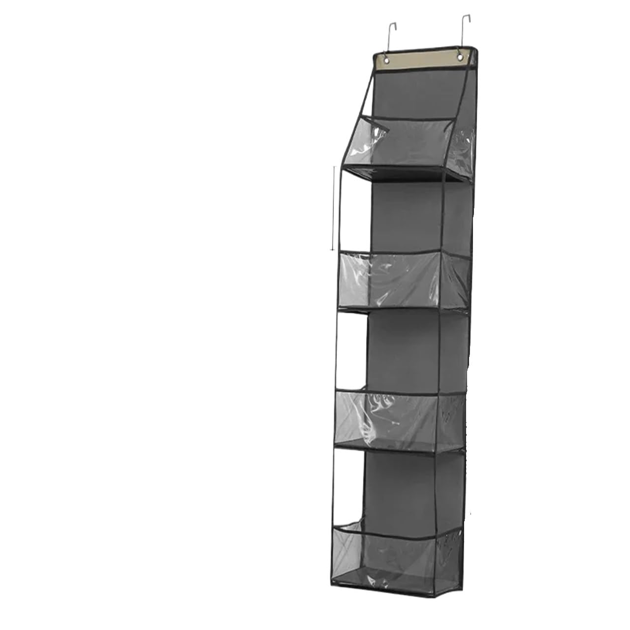 Hängeregal Wall Hanging Wardrobe Hanging Finishing Bags Transparent Hanging Organizers for Doors Underwear Socks Clothes Storage Organizer Für Schlafzimmer(Black,Small)