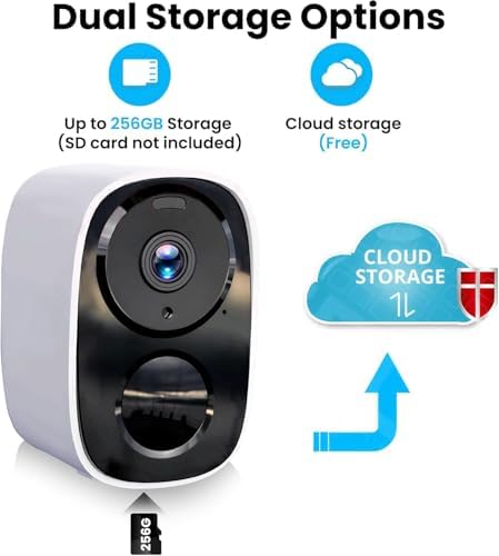 Wireless Security Camera 2Pack- Outdoor WiFi Security Cameras, Color Night Vision, AI/PIR Detection, 2-Way Talk, Cloud/SD, Weatherproof, Battery Powered Outdoor Cameras for Home Security Outside — view 2
