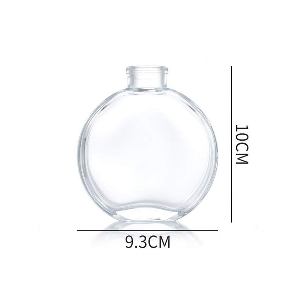 1PCS 150ml/5oz Empty Round Glass Diffuser Bottles Jars Vials Dispenser Sample Packing Container Storage for Perfume Essential Oils Diffusion (Clear)