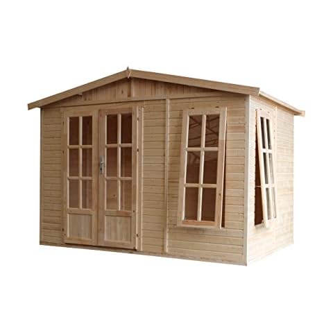 Wooden Garden Office TIMBELA M334FB with Large Space Cover