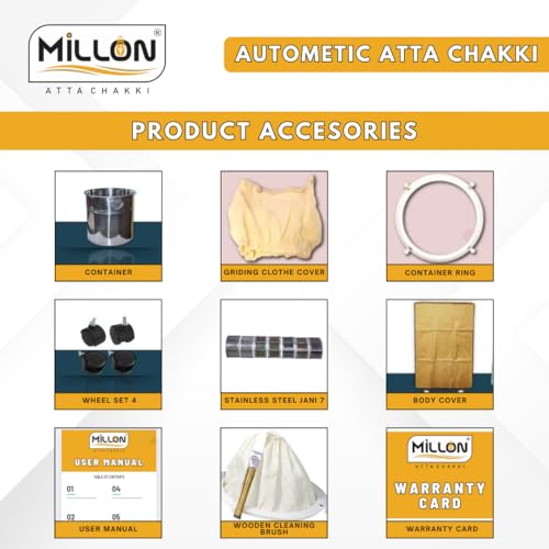 Image of Stainless Steel Fully Automatic Domestic Flour Mill Ghar Ghanti. Mix Flower Flourmill