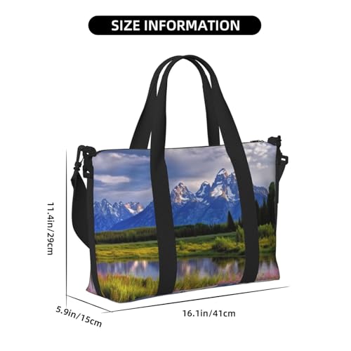 Travel Duffel Bags Personal Item Bag Carry on Luggage Bag Training Handbag Lightweight Waterproof Sports Gym Bag grand teton national park Weekender Bag for Women Men2