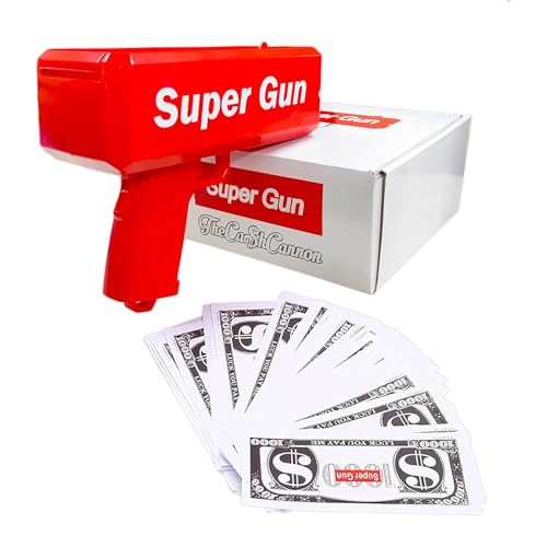 Image of Cash Cannon Money Gun Toy for Kids and Adults with Fake Dollar Bundle Party Celebration Toy for Weddings Birthdays Events Easy Trigger Manual Fun Prop