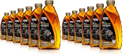 Image of 4T 15W-50 Full Synthetic Motorcycle Oil API SN JASO MA2-15W50 motor oil, 6 Quarts (Pack of 2)