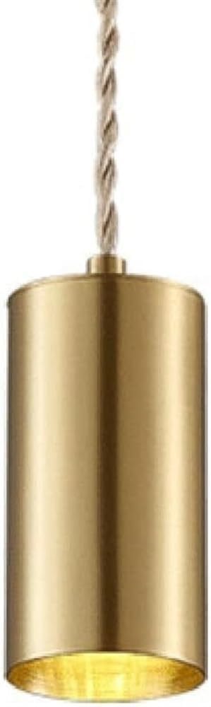 Lustre long tube en laiton haut de gamme petite taille luminaire suspendu