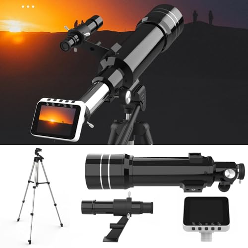 Telescopio refractor 400/70 con trípode ajustable y bolsa de viaje miniatura 1