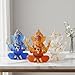 Transparent Ganesh Idol Statue for Table Top, Desktop & Home Decor | 14 cm Glass-Look Multicolor Ganpati Murti for Pooja, Home Mandir, Diwali Gift, Meditation & Calm Yoga Decor (Blue)